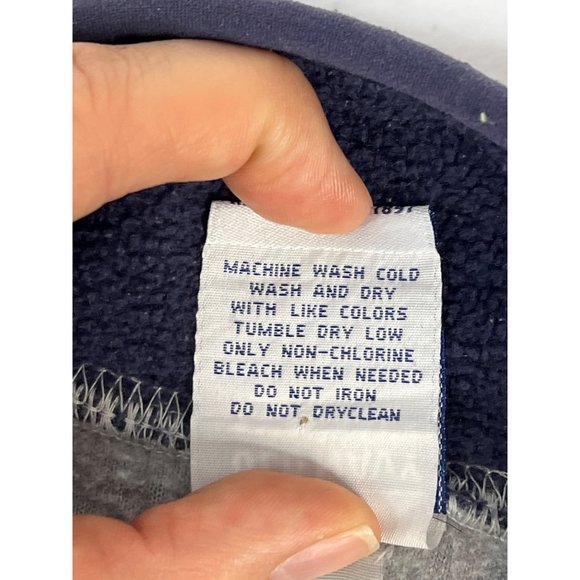 Old Navy Women's Quarter Zip Fleece L Grey Blue Polyester Rayon Long Sleeve - Picture 4 of 5